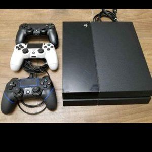 PS4 with 3 Controllers. Power cord included.